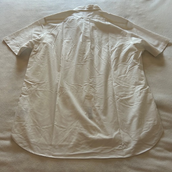 Lands' End Traditional Fit No Iron Supima Oxford Short Sleeve Shirt, Sz 17, NWOT - Picture 4 of 13